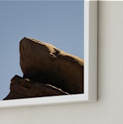 "Howl at the Moon" - Art Print in Sky Blue by Mike Sunu - Frame Close-up