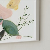"Flora Study No. 1" - Art Print in Petal Pink by Sarah McInroe - Frame Close-up