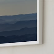 "Sunrise over Ramon crater #6" - Art Print in Sunrise over Ramon crater #6 Blue by Tal Paz-Fridman - Frame Close-up