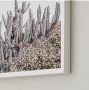 "Desert Cacti" - Art Print in Salmon Orange by Heather Loriece - Frame Close-up