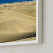 "Chasing New Horizons" - Art Print in Dune Yellow by Rasa Puzinaite - Frame Close-up