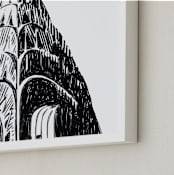 "Empire from Scratch" - Art Print in Black by Cricket and Bee - Frame Close-up