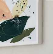 "Citrus Summer" - Art Print in Grapefruit Coral by Sarah McInroe - Frame Close-up