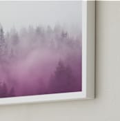 "Forest of Dreams I" - Art Print in Fuchsia Pink by Lynann Colligan - Frame Close-up