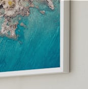 "Wrinkles In Time" - Art Print in Teal by Christian Florin - Frame Close-up