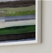 "Natural Stripes" - Art Print in Forest Green by Camille Pietrow - Frame Close-up