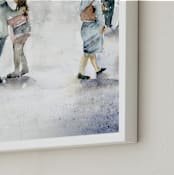 "La estacion" - Art Print in blueish grey by Lulaloo - Frame Close-up