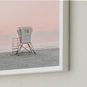 "Lifeguard 10" - Art Print in Pastel Pink by Heather Loriece - Frame Close-up