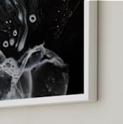 "Frozen Bubble" - Art Print in Frozen Air Grey by Janie Allen - Frame Close-up