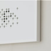 "Abacus 3" - Art Print in Charcoal by Stephanie Nowotarski - Frame Close-up