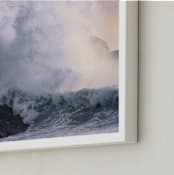 "Pacific Surge" - Art Print in Steel Blue by Courtney Crane - Frame Close-up