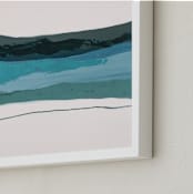"Turquoise Wave" - Art Print in Turquoise by Caryn Owen - Frame Close-up