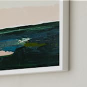 "King Tides Seascape" - Art Print in navy blue by Caryn Owen - Frame Close-up