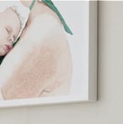 "Beach Nap" - Art Print in Emerald by Andi Pahl - Frame Close-up