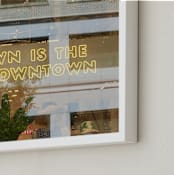 "Uptown Number 2" - Art Print in mustard brown by Sea and Sky - Frame Close-up