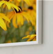 "Happy Sunflowers" - Art Print in Sunshine by Karen Kaul - Frame Close-up