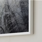"A Chronicle of Marks No. 07" - Art Print in Stainless Steel Grey by Janie Allen - Frame Close-up