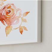 "Magical Roses" - Art Print in Sunset Pink by Roann Mathias - Frame Close-up