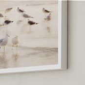 "Misty Shore" - Art Print in Blush Grey by Debra Pruskowski - Frame Close-up