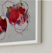"TWO ARE BETTER THAN ONE" - Art Print in Deep Pink by ADRIENNE JACKSON - Frame Close-up
