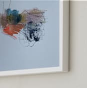 "UP FOR AIR" - Art Print in Rosy Pinks by ADRIENNE JACKSON - Frame Close-up