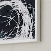 "Curve Into" - Art Print in Warm black by Erin McCluskey Wheeler - Frame Close-up