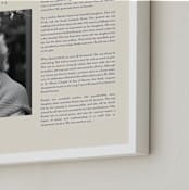 "Modern Star of David Obituary Print" - Custom Print in Cream by Ana de Sousa - Frame Close-up