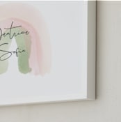 "Watercolor miracle" - Personalized Art Print in Blushing by Stacey Meacham - Frame Close-up