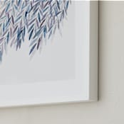 "Dreaming of Leaves" - Art Print in White by Priscilla Lee - Frame Close-up