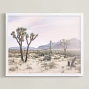 "Joshua Tree No. 10" - Art Print in Desert Rose by Wilder California - Framed