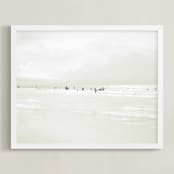 "A Day in Summer" - Art Print in White Sand by Rega - Framed