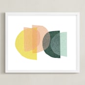 "paper melody" - Art Print in citrus by Carrie Moradi - Framed