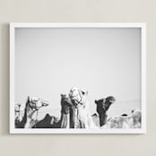 "Leader of the Pack" - Art Print in Black and White by Heather Marie - Framed