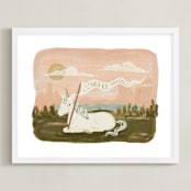 "Make Much Magic" - Art Print in Peach by Angel Walker - Framed