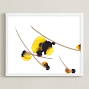 "Yellow Blooms " - Art Print in Yellow Bloom by Jennifer Morehead - Framed
