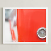 "Ramble In Red" - Art Print in Ramble Red by Sheila Corcoran - Framed