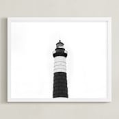 "Big Sable" - Art Print in Lighthouse Black by K.Short - Framed