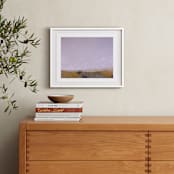"Patchwork Fields" - Art Print in Ochre by Kara Schlabaugh - In a Room
