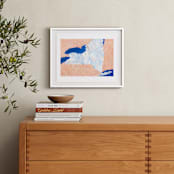 "New York in Paint" - Art Print in New York Blue by Denise Wong - In a Room