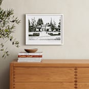 "House: Custom Print with Text" - Custom Print in Olive Shadow by Minted - In a Room