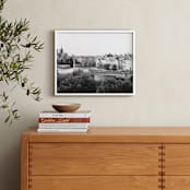 "L'Ile" - Art Print in Grey by Caroline Mint - In a Room