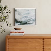 "High Mountain Morning" - Art Print in Slate Blue by Mya Bessette - In a Room