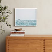 "Minimal Lighthouse" - Art Print in Ocean Blue by Vicky Gu - In a Room