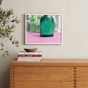 "Glassy" - Art Print in Emerald Blue-Green by Debra Pruskowski - In a Room