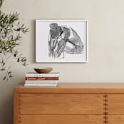 "Introvert" - Art Print in Grey by Miranda Mol - In a Room