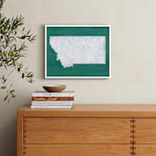 "Montana in Paint" - Art Print in Montana Green by Denise Wong - In a Room