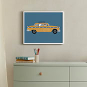 "New York" - Personalized Art Print in Taxi by Jenna Holcomb - In a Room