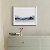"Alaska from Sea" - Art Print in Navy by Kelsey McNatt - In a Room