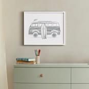 "Beaching 3" - Art Print in misty gray by Rebecca Marchese - In a Room