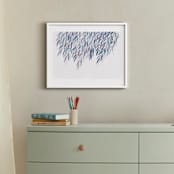 "Dreaming of Leaves" - Art Print in White by Priscilla Lee - In a Room